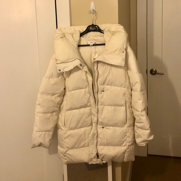 NWT Feather down hooded puffer quilted jacket coat - Picture 4 of 6